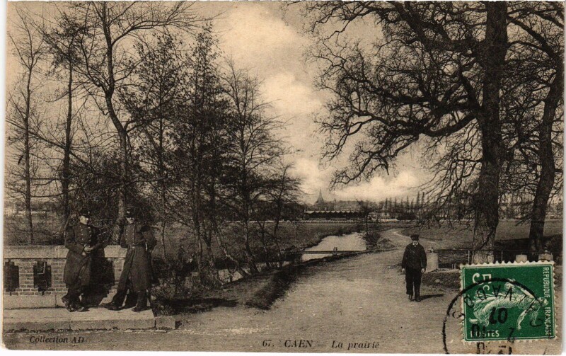 Carte postale ancienne Caen La Prairie
