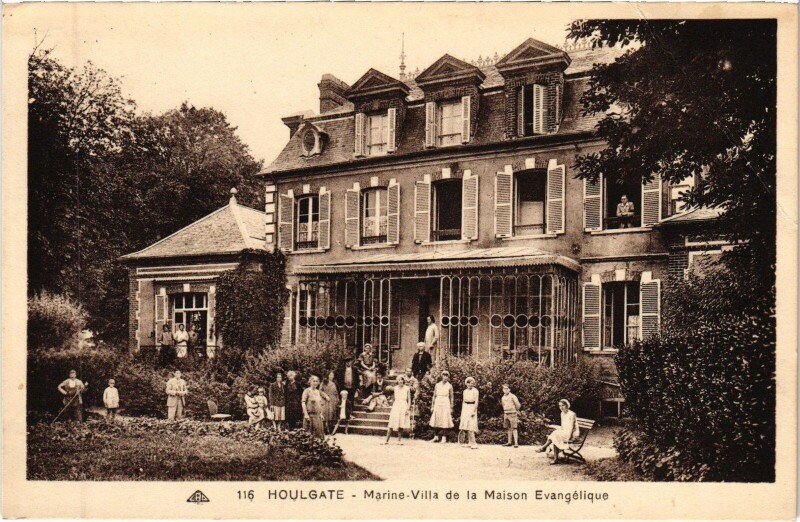 Carte postale ancienne Houlgate Marine Villa de la Maison Evangelique à Houlgate