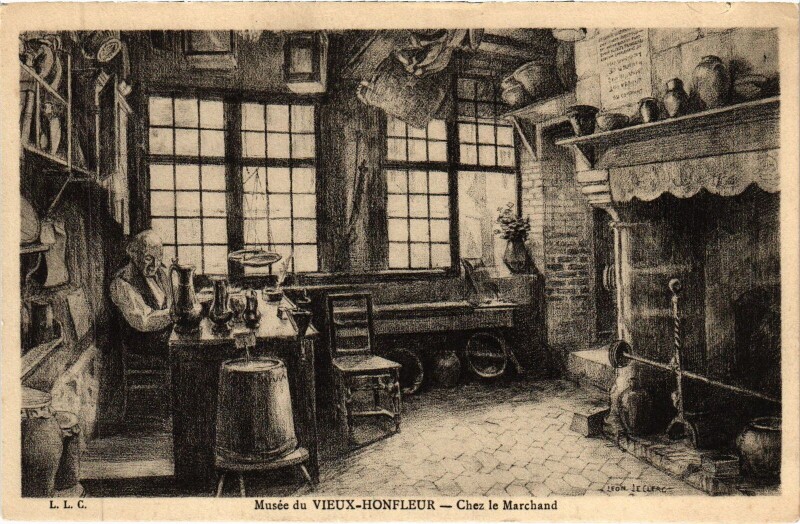 Carte postale ancienne Honfleur Musee du Vieux Honfleur - Chez le Marchand à Honfleur