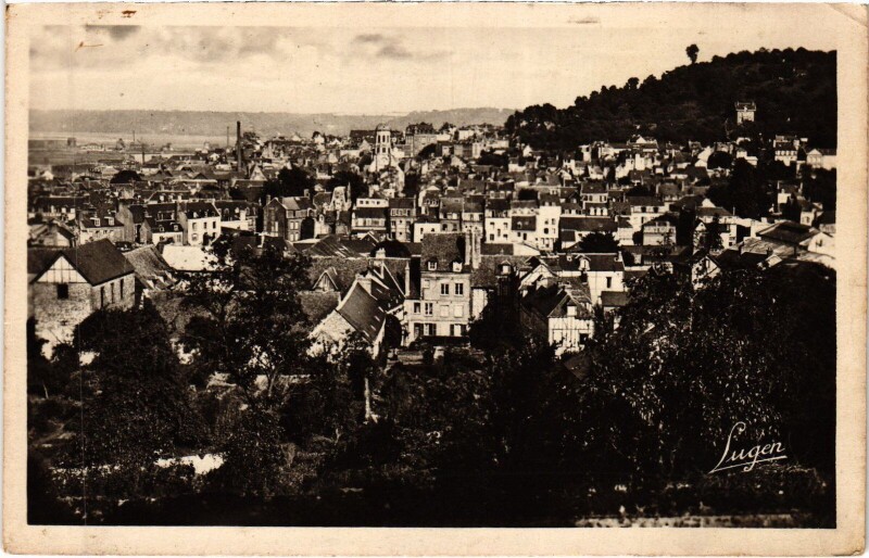 Carte postale ancienne Honfleur Vue Panoramique à Honfleur