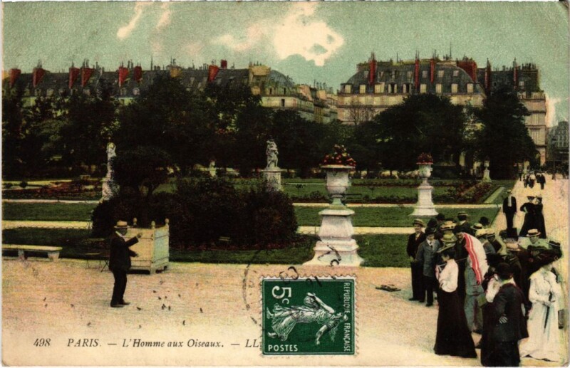 Carte postale ancienne Paris Petits Metiers Le charmeur d'oiseaux