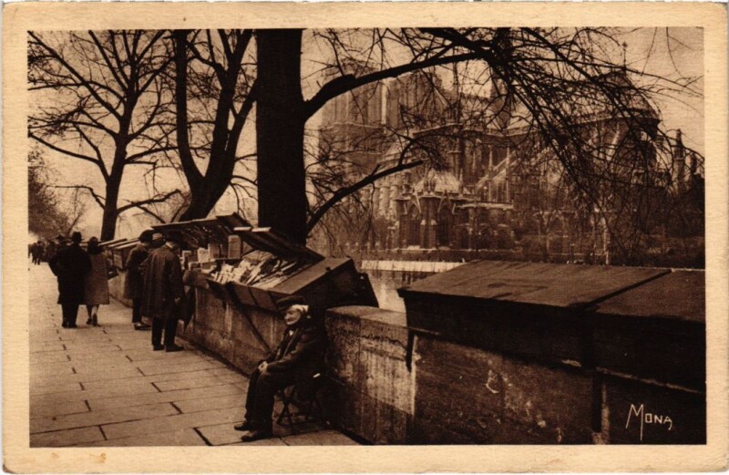 Carte postale ancienne Paris Petits Metiers Un Bouquiniste à Paris 4e