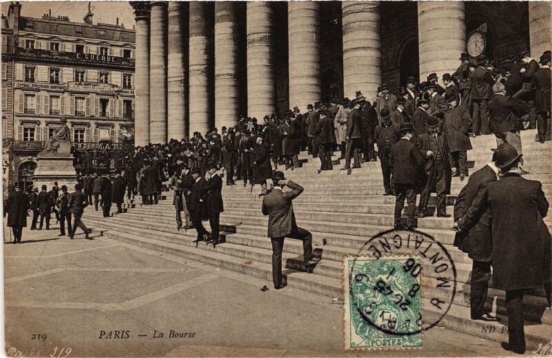 Carte postale ancienne Paris 2e La Bourse à Paris 2e
