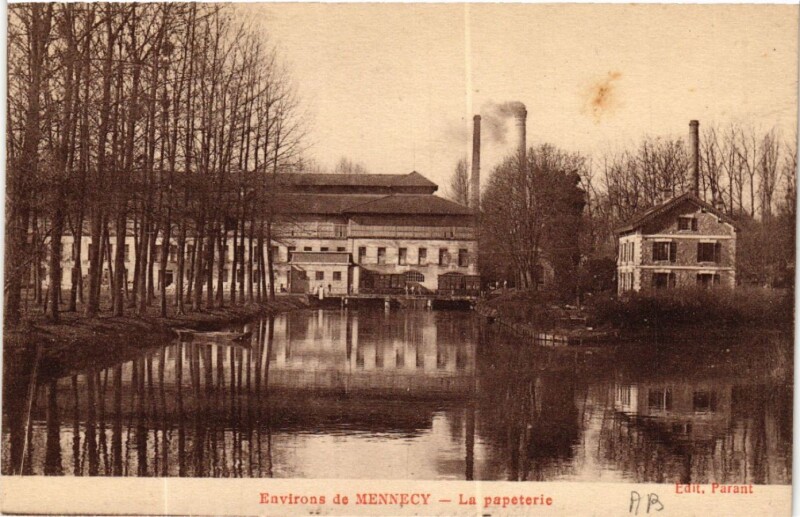 Carte postale ancienne Mennecy - Env. - La papeterie à Mennecy