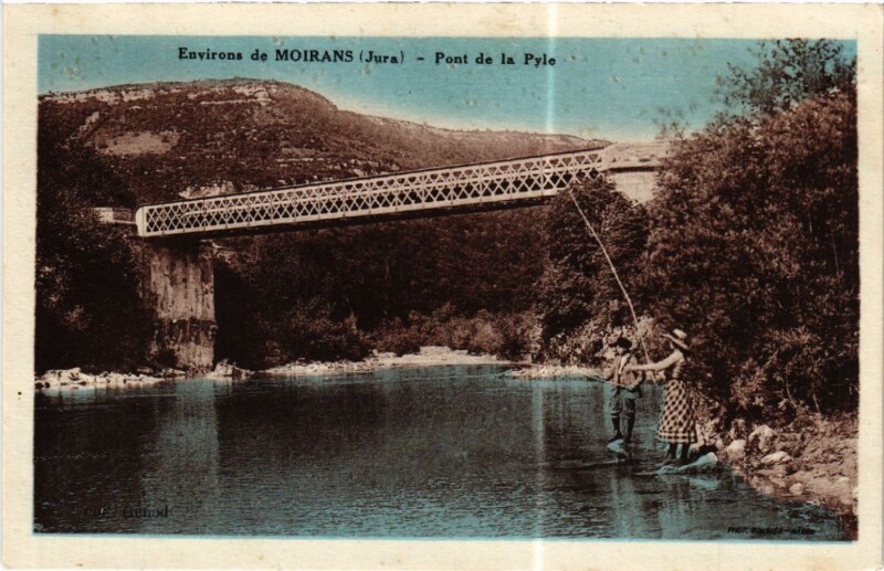 Carte postale ancienne Env. de Moirans Pont de la Pyle