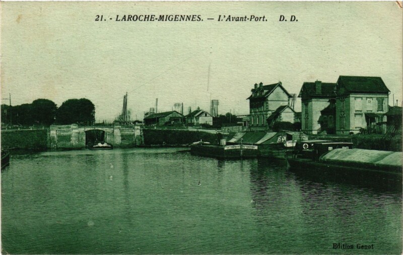 Carte postale ancienne Laroche-Migennes - L'Avan-Port à Migennes