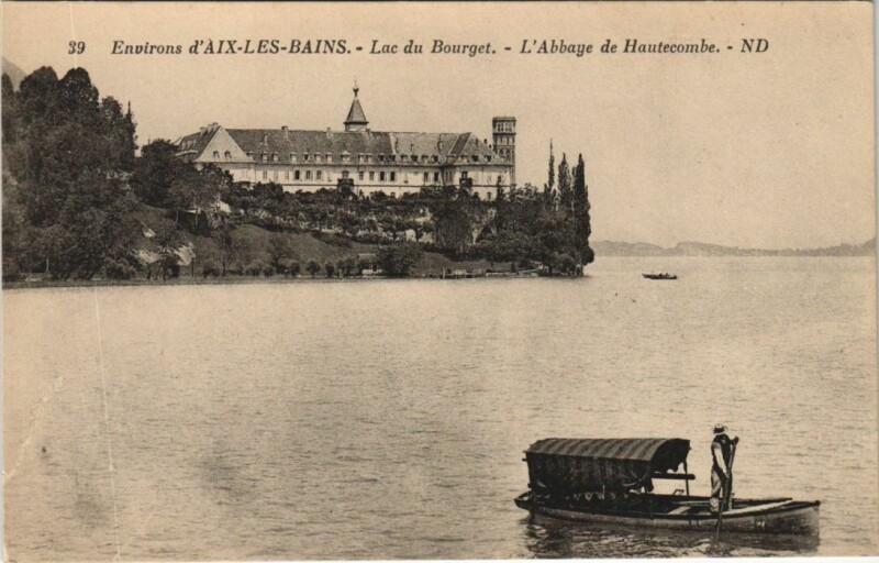 Carte postale ancienne Aix-les-Bains Environs - Lac du Bourget - L'Abbaye de Hautecombe à Aix-les-Bains