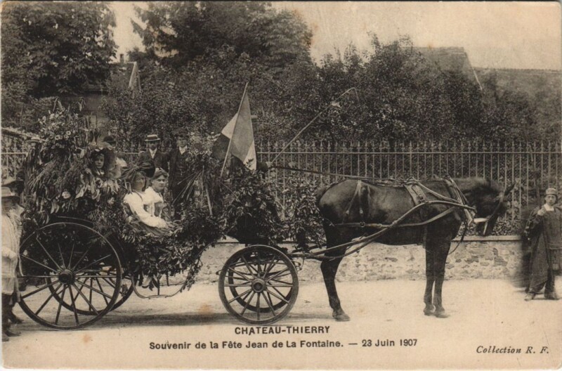 Carte postale ancienne Chateau-Thierry Souvenir de la Fete Jean de la Fontaine