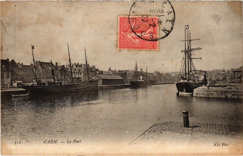 Carte postale ancienne Caen Le Port