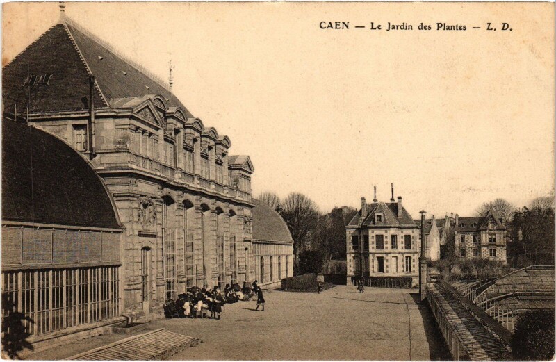 Carte postale ancienne Caen Le Jardin des Plantes