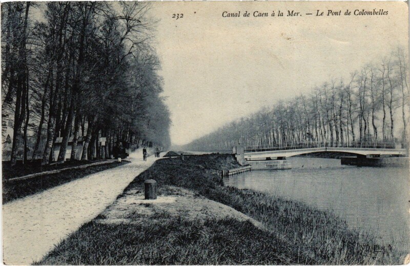 Carte postale ancienne Colombelles Canal de Caen a la Mer - Le Pont de Colombelles à Colombelles
