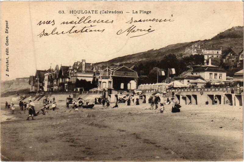 Carte postale ancienne Houlgate La Plage à Houlgate