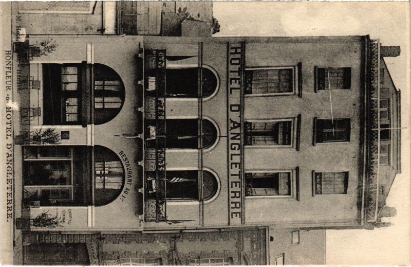 Carte postale ancienne Honfleur Hotel d'Angleterre à Honfleur