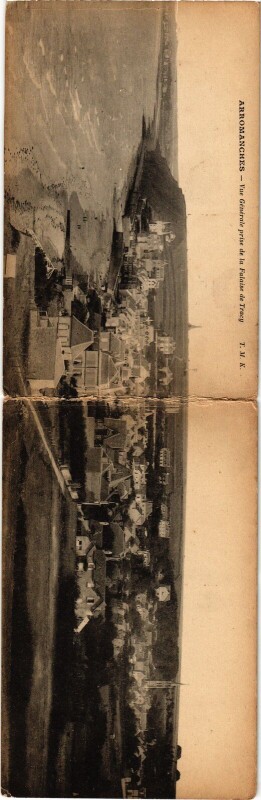Carte postale ancienne Arromanches-les-Bains Vue Generale prise de la Falaise de Tracy à Arromanches-les-Bains
