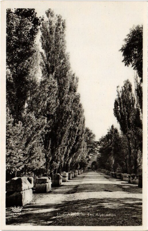 Carte postale ancienne Arles Les Alyscamps à Arles