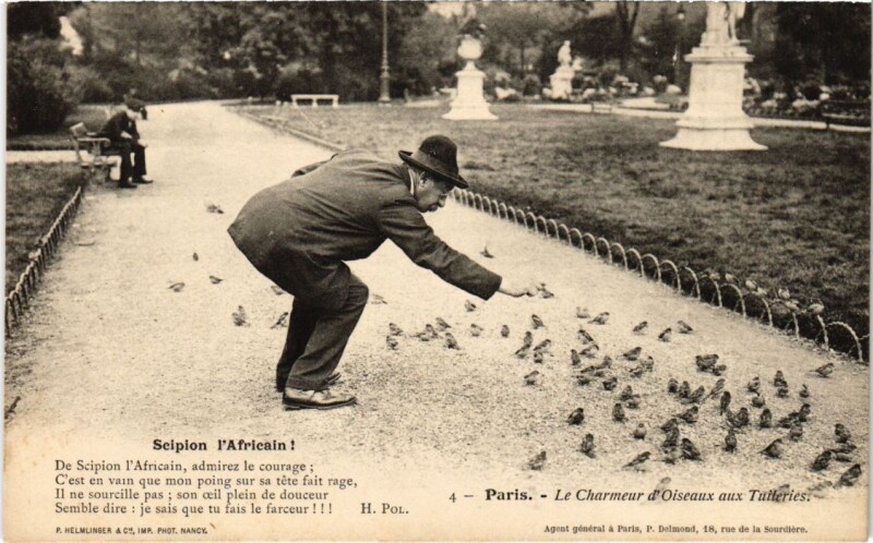 Carte postale ancienne Paris Petits Metiers Le charmeur d'oiseaux