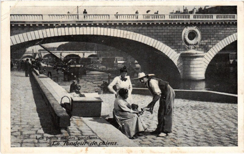 Carte postale ancienne Le Tondeur de chiens à Paris