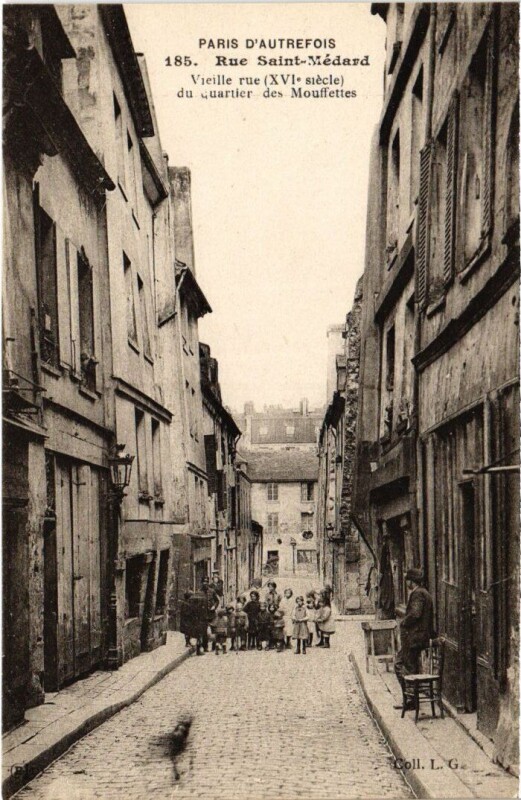 Carte postale ancienne Paris 5e rue Saint-Medard à Paris 5e