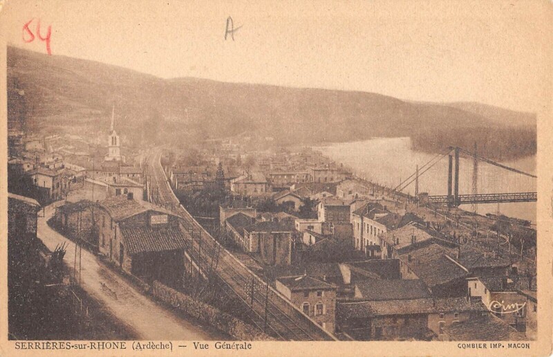 Carte postale ancienne Serrieres Vue Generale