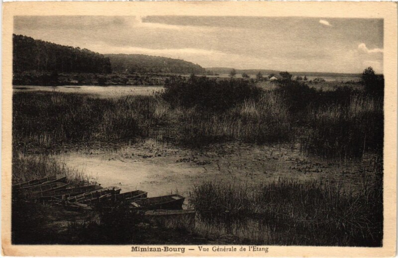 Carte postale ancienne Mimizan-Bourg Vue Generale de l'Etang France à Mimizan