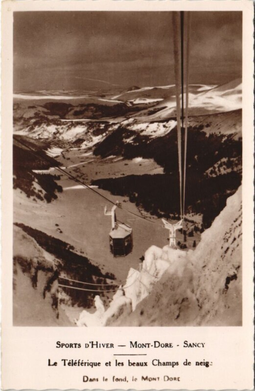 Carte postale ancienne Le Mont Dore Teleferique à Mont-Dore