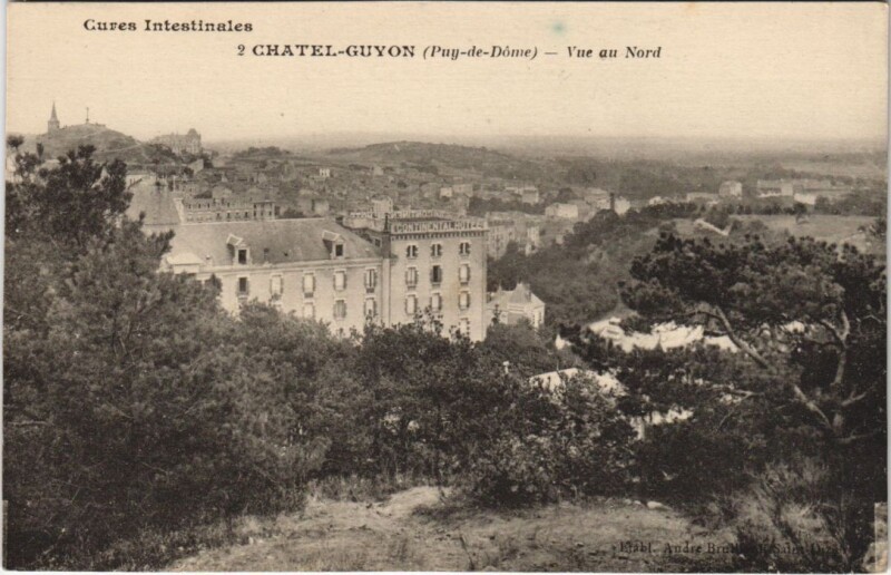 Carte postale ancienne Chatel Guyon vue au Nord
