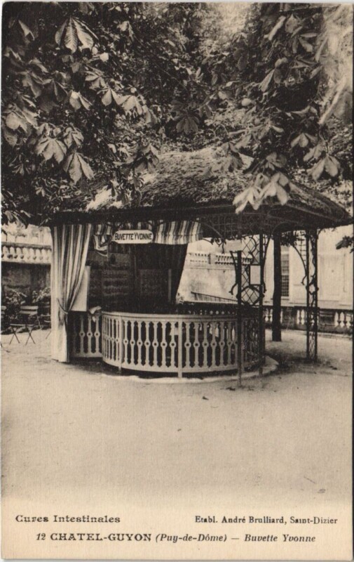 Carte postale ancienne Chatel Guyon Buvette Yvonne