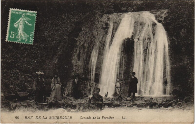 Carte postale ancienne La Bourboule Cascade de la Verniere à La Bourboule