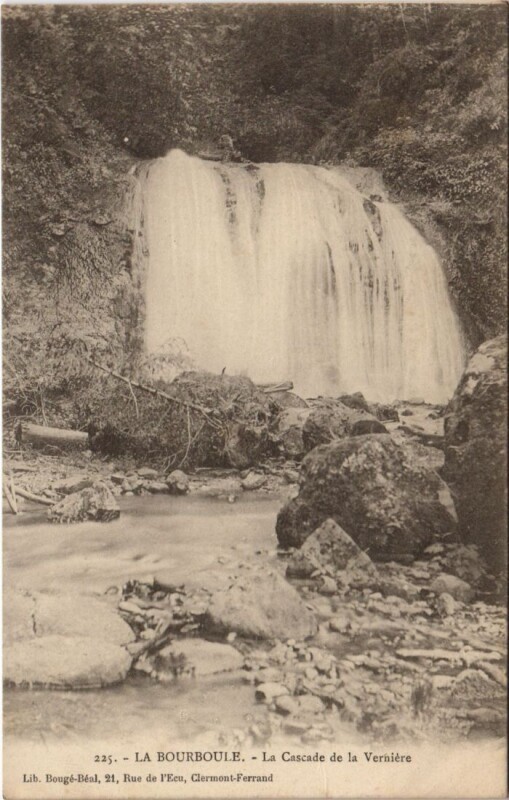 Carte postale ancienne La Bourboule Cascade de la Verniere à La Bourboule