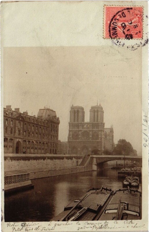 Carte postale ancienne Paris 4e Notre-Dame carte photo à Paris 4e