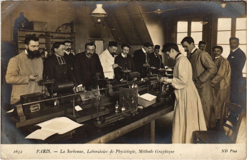 Carte postale ancienne Paris 5e la Sorbonne laboratoire de physiologie methode graphique à Paris 5e