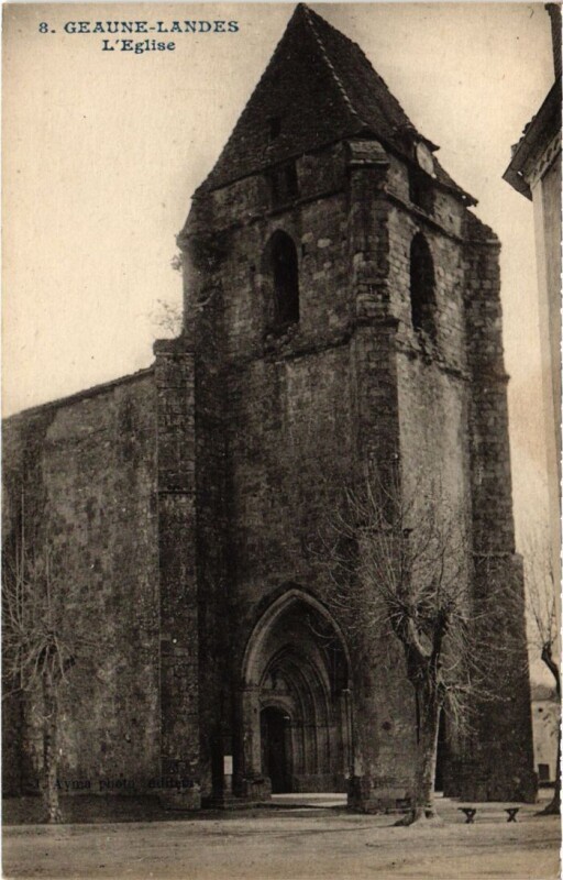 Carte postale ancienne Geaune-Landes L'Eglise France à Geaune
