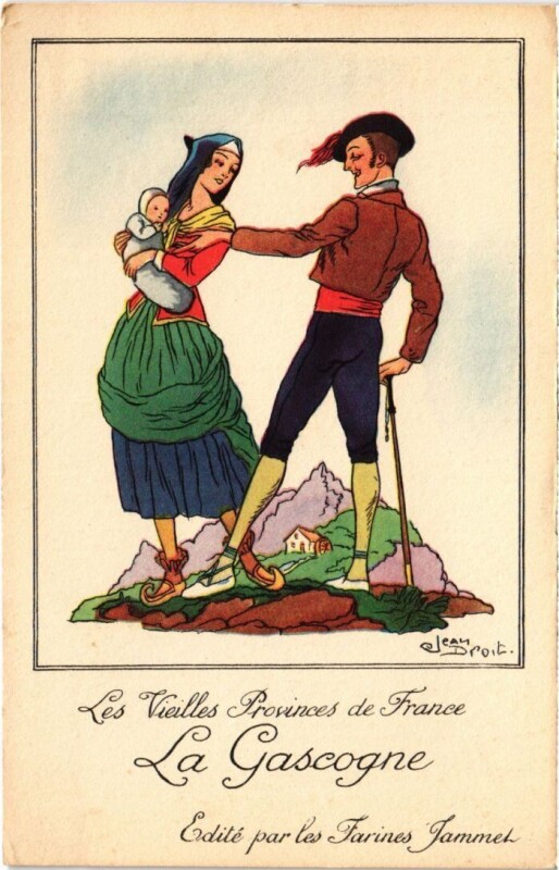 Carte postale ancienne La Gascogne Les Vieilles Provinces de France France