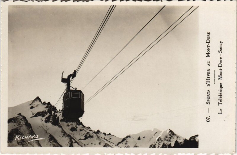 Carte postale ancienne Le Mont Dore Teleferique à Mont-Dore