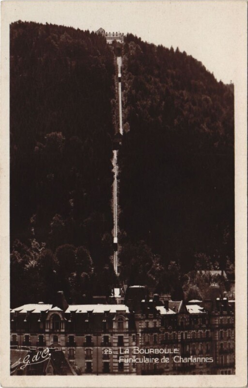 Carte postale ancienne La Bourboule Funiculaire de Charlennes à La Bourboule