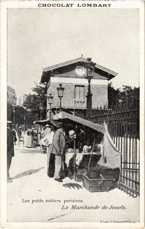 Carte postale ancienne Les petits métiers parisiens - La Marchande de Jouets à Paris 19e