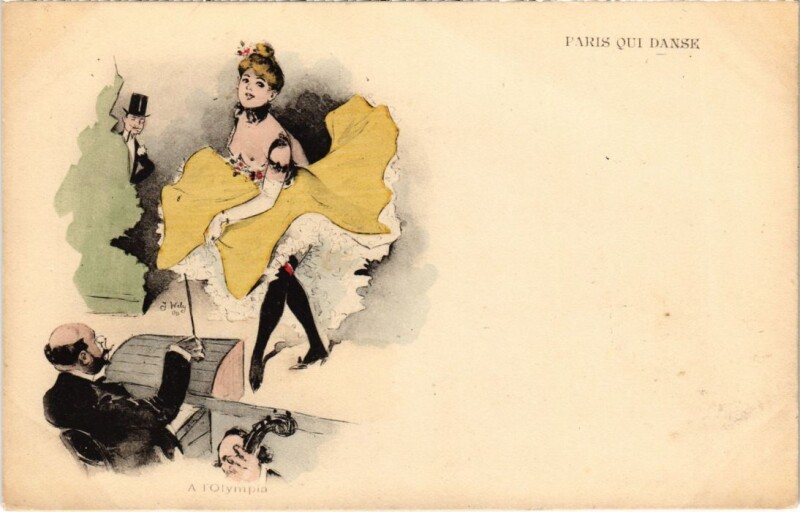 Carte postale ancienne Paris qui danse A l'Olympia