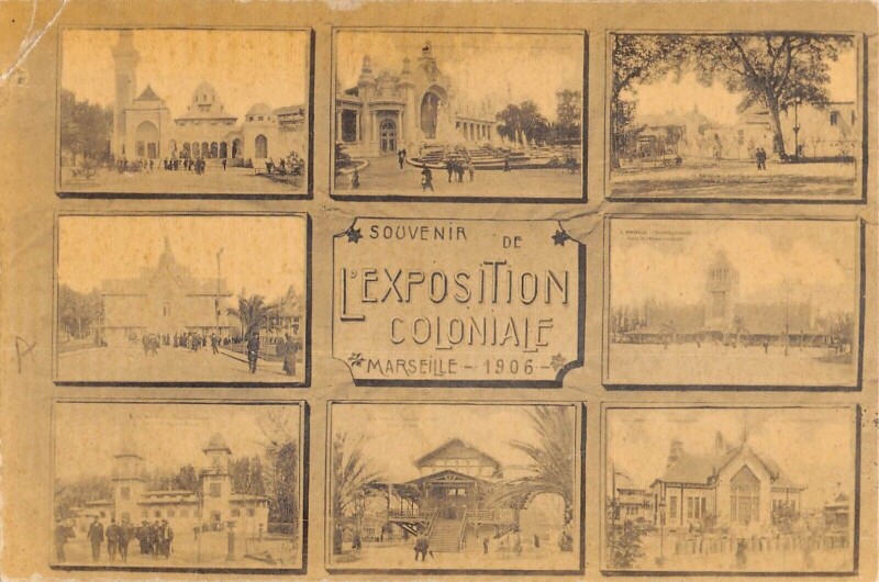 Carte postale ancienne Marseille Souvenir Exposition Coloniale 1906 à Marseille