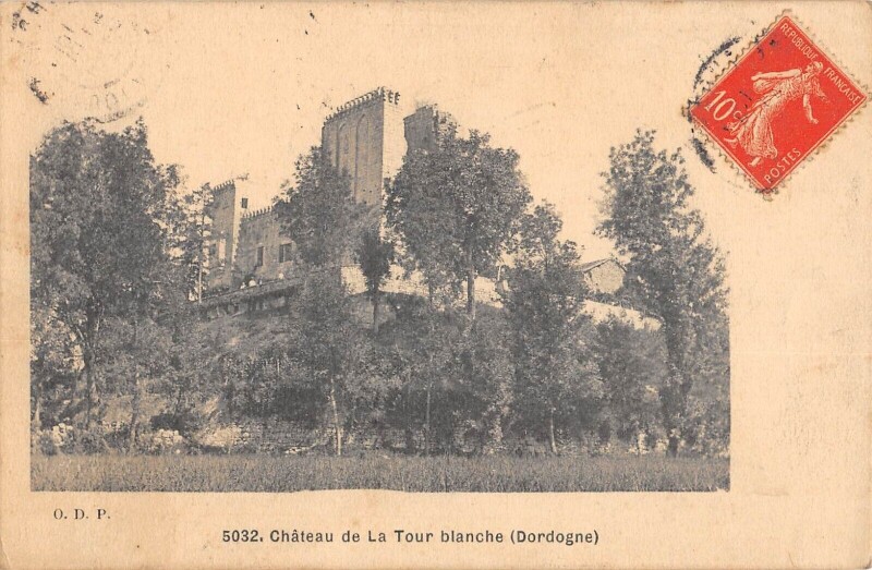 Carte postale ancienne Chateau De La Tour Blanche Dordogne