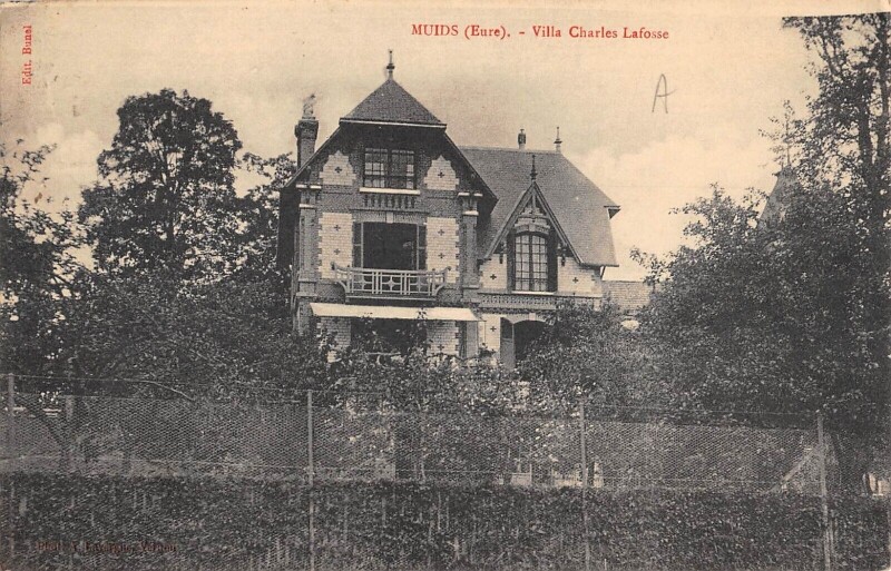Carte postale ancienne Muids Villa Charles Lafosse à Muids