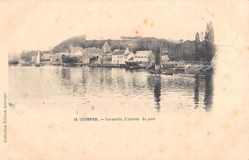 Carte postale ancienne Quimper Locmaria Entree Du Port à Quimper