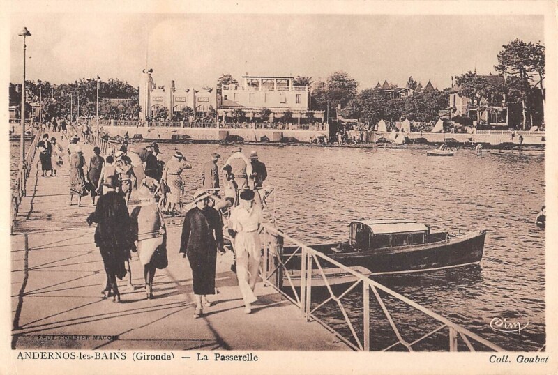 Carte postale ancienne Andernos Les Bains La Passerelle à Andernos-les-Bains
