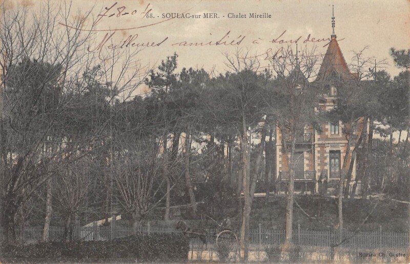 Carte postale ancienne Soulac Sur Mer Chalet Mireille à Soulac-sur-Mer