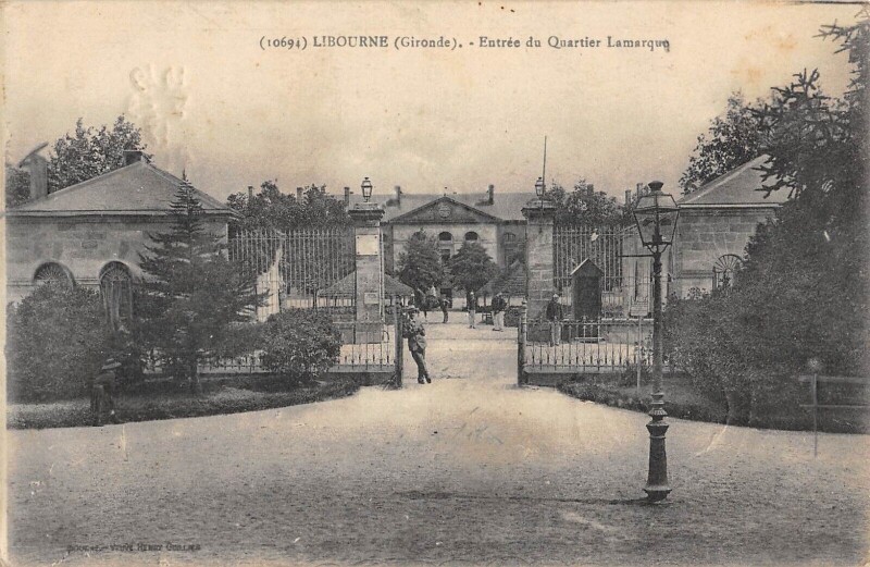 Carte postale ancienne Libourne Entree Du Quartier Lamarque à Lamarque