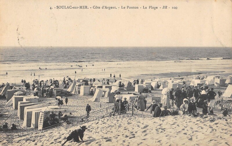 Carte postale ancienne Soulac Sur Mer Le Ponton La Plage à Soulac-sur-Mer
