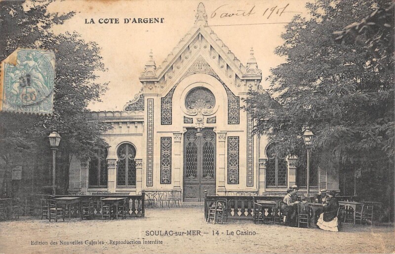 Carte postale ancienne Soulac Sur Mer Le Casino à Soulac-sur-Mer