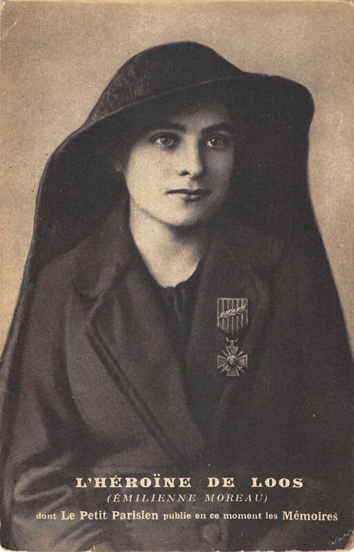 Carte postale ancienne Emilienne Moreau L'Heroine De Loos