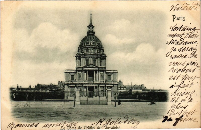 Carte postale ancienne Paris Dome des Invalides Embossed à Paris 7e
