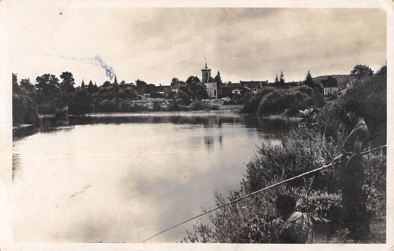 Carte postale ancienne Pont De Poitte Le Village (cliché rare à Pont-de-Poitte