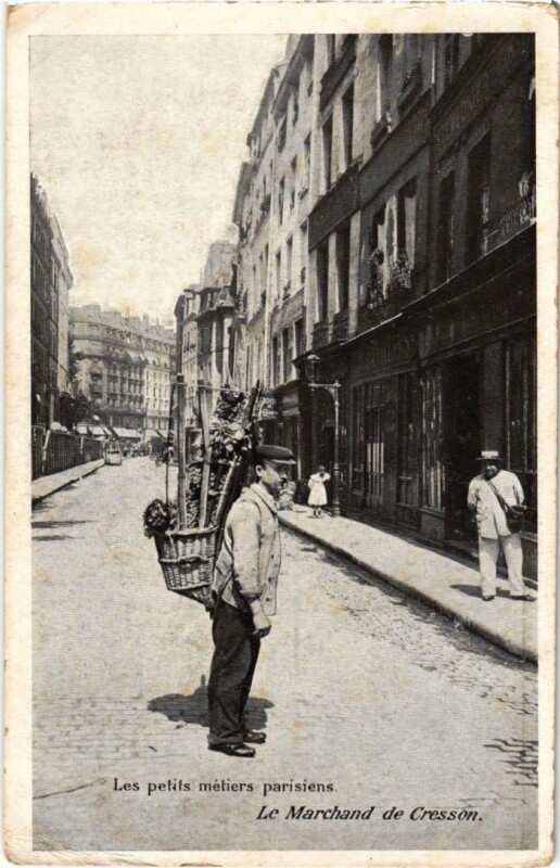 Carte postale ancienne Le Marchand de Cresson